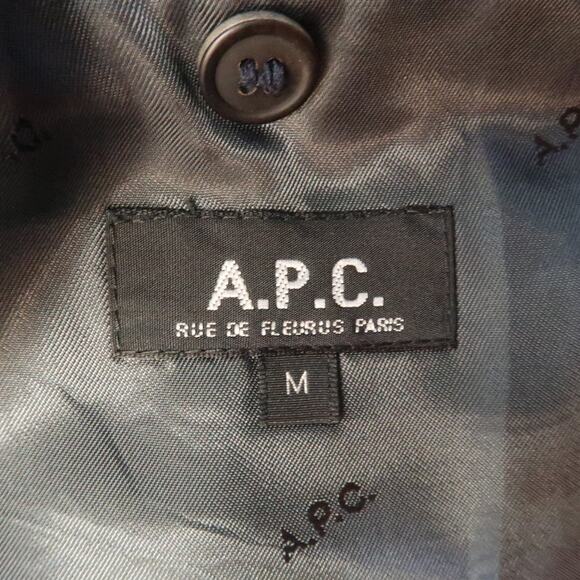APC Chest Size 40 Navy Solid Wool Notch Lapel Sport Coat - Picture 7 of 7